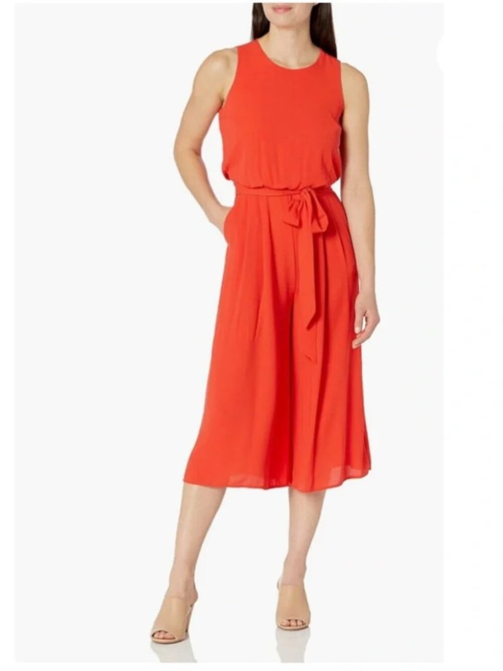 Vince Camuto Sleeveless Cropped Wide Leg Jump Suit - Size 10